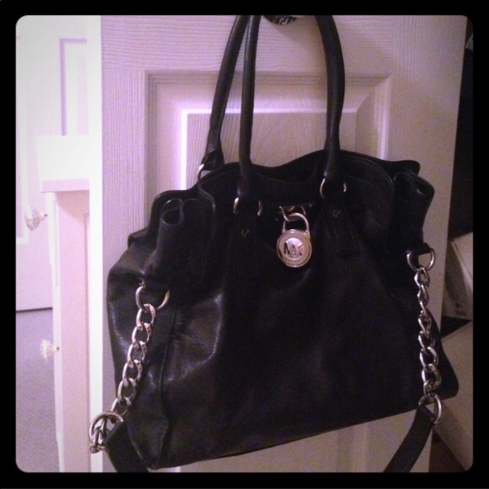 Large Black Leather Hamilton